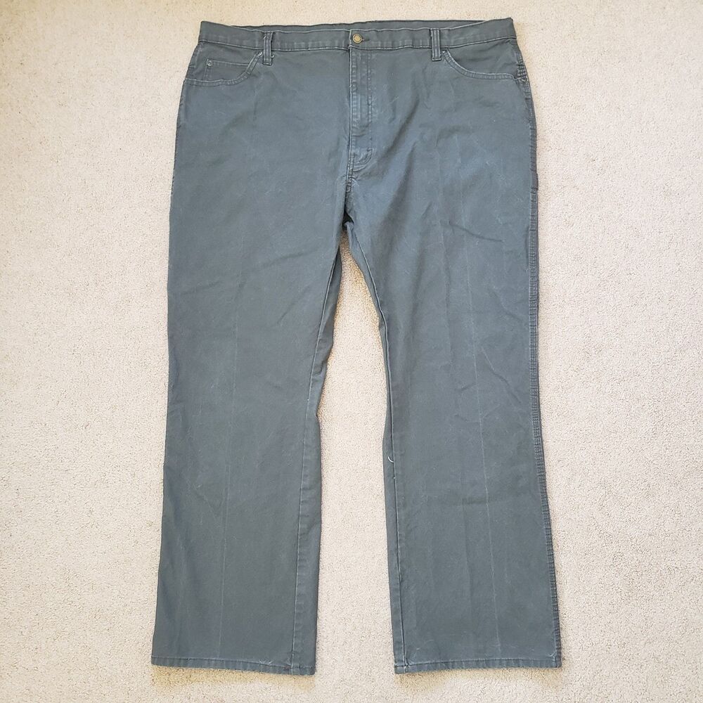 Lot Of 2 Dickies Carpenter Pants Size 44x32 Mens Beige & Gray Duck Canvas - Picture 2 of 16